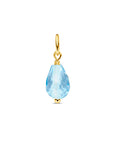 14K geelgoud hanger blauw topaas 4030824 - PansiteNederland.nl