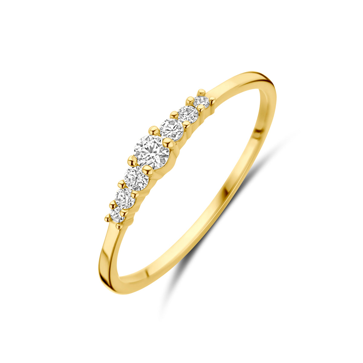 14K Geelgoud Ring Met Zirkonia 4031024 - PansiteNederland.nl