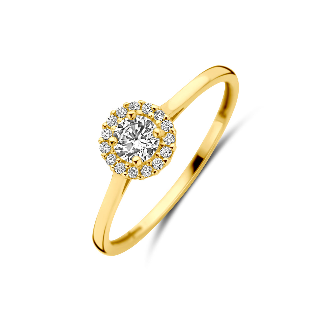 14K Geelgoud Ring Met Zirkonia 4031029 - PansiteNederland.nl