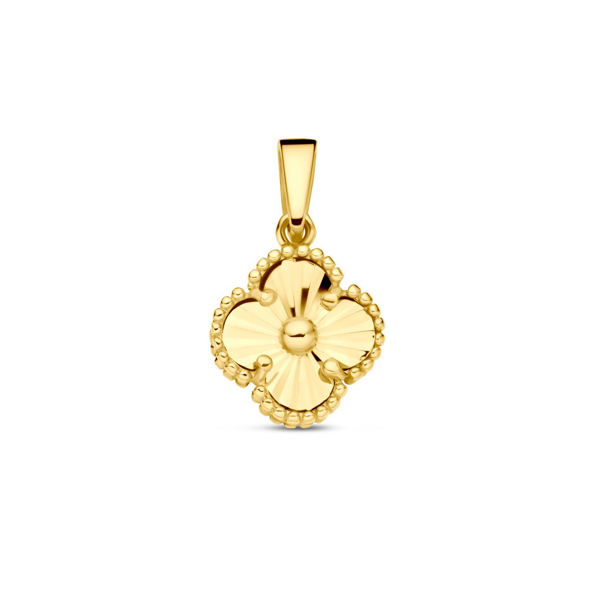 14K geelgoud hanger bloem gediamanteerd 4031094 - PansiteNederland.nl