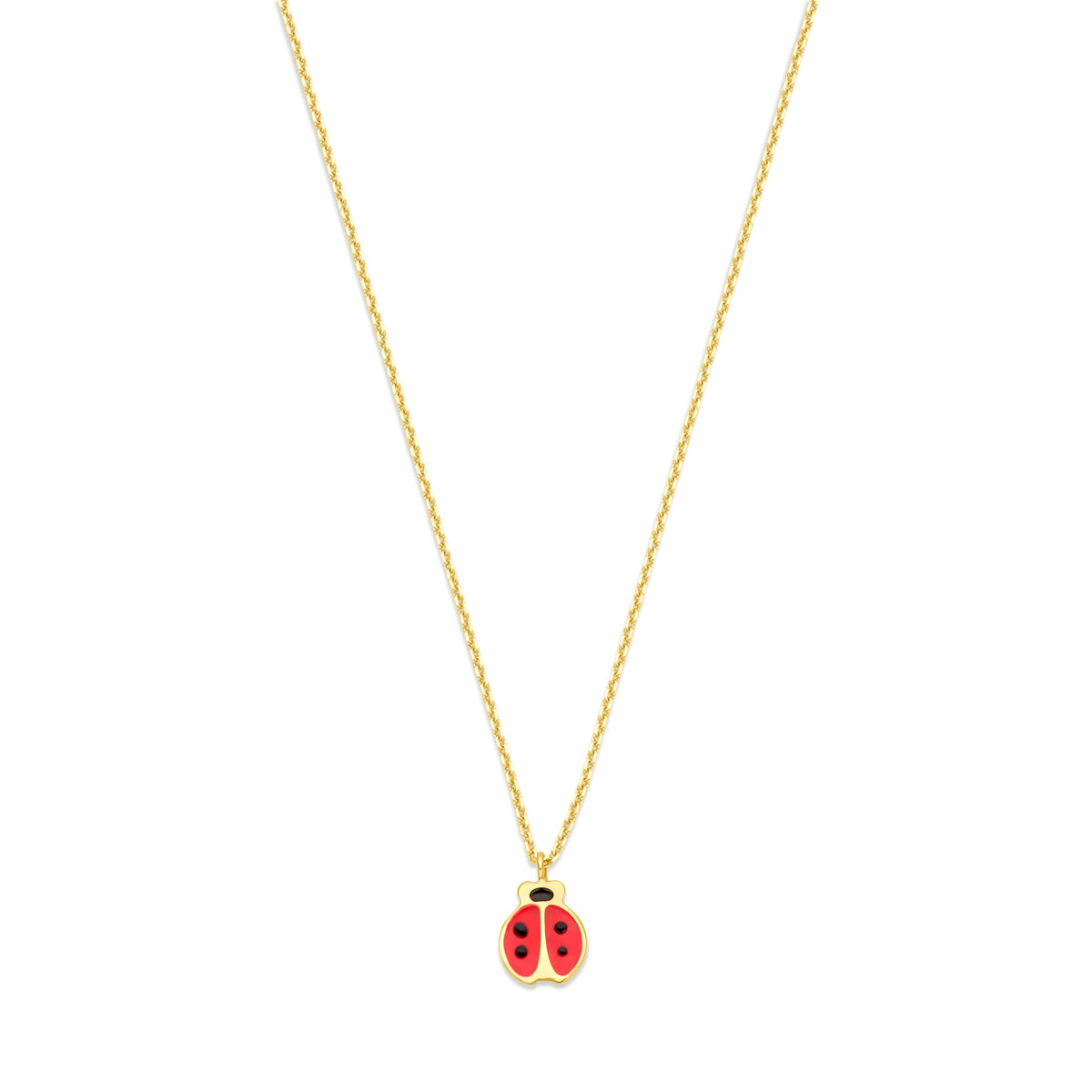 14K geelgoud collier lieveheersbeestje 36 - 38- 40 cm 4031117 - PansiteNederland.nl