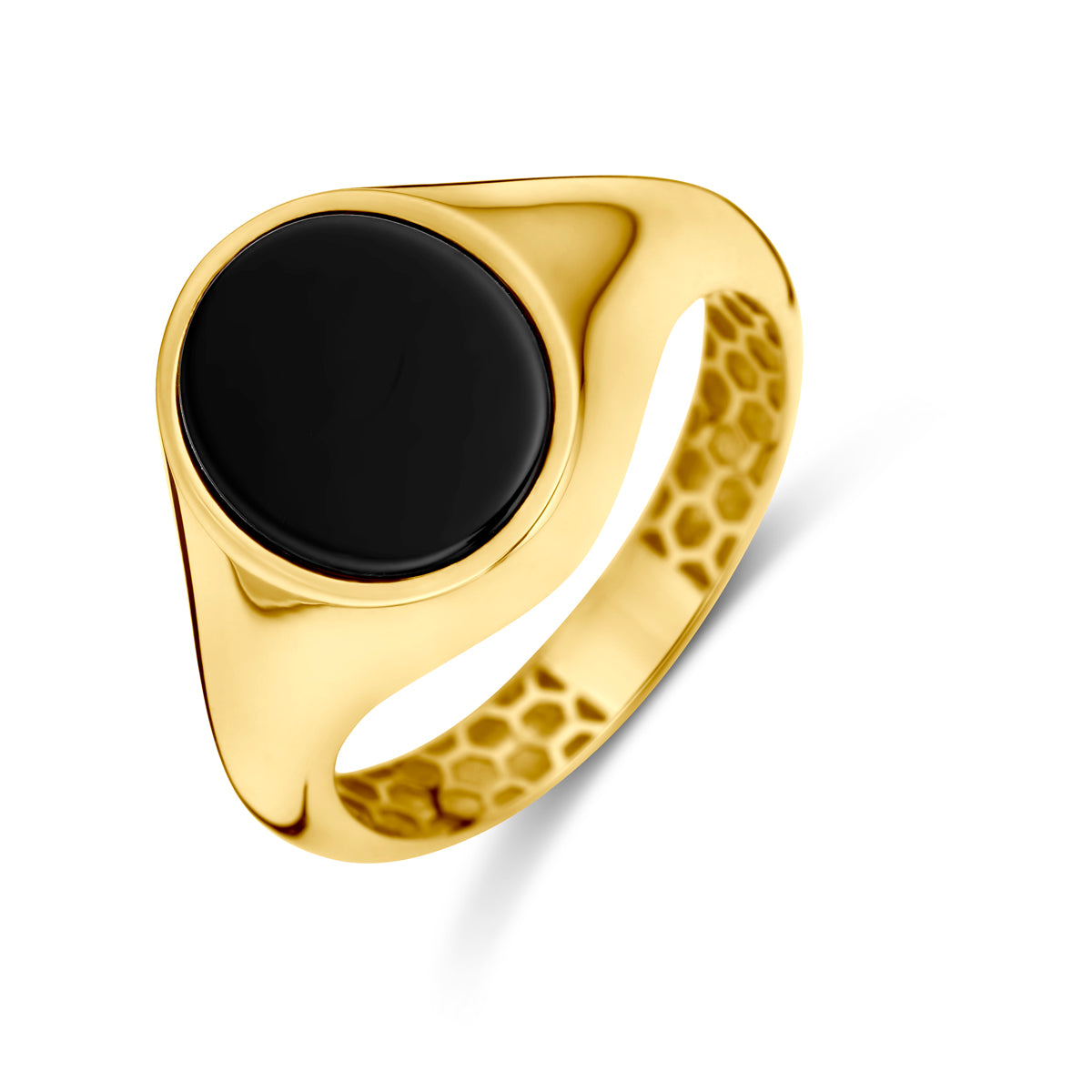 14K Geelgoud Zegelring Onyx 4031178 - PansiteNederland.nl