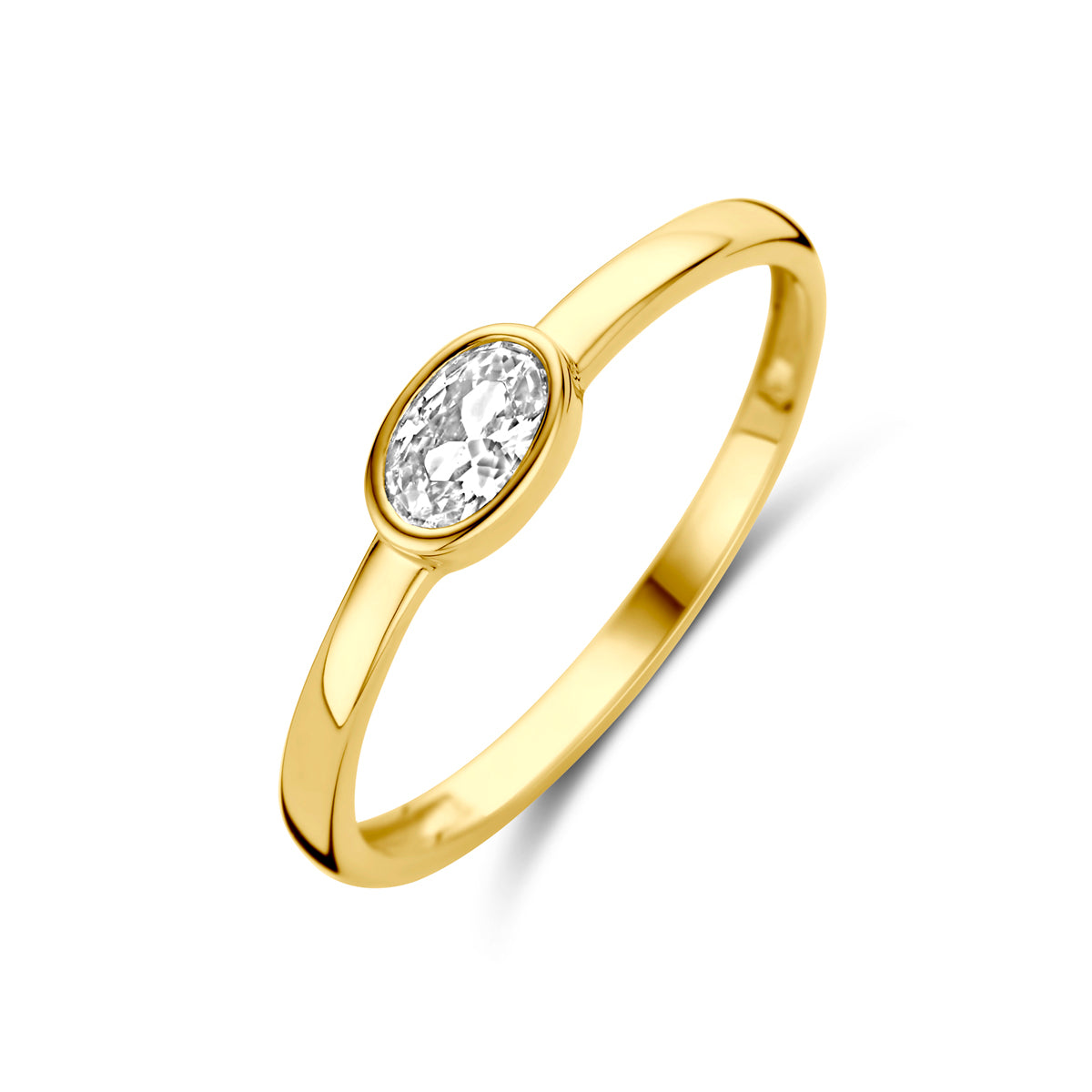 14K Geelgoud Ring Met Zirkonia 4031510 - PansiteNederland.nl