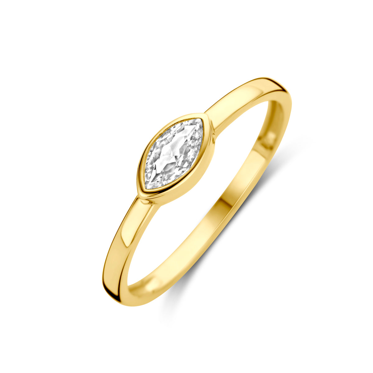 14K Geelgoud Ring Met Zirkonia 4031520 - PansiteNederland.nl
