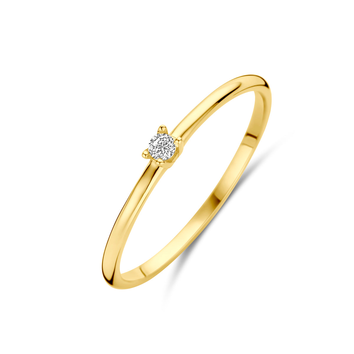 14K Geelgoud Ring Met Zirkonia 4031596 - PansiteNederland.nl