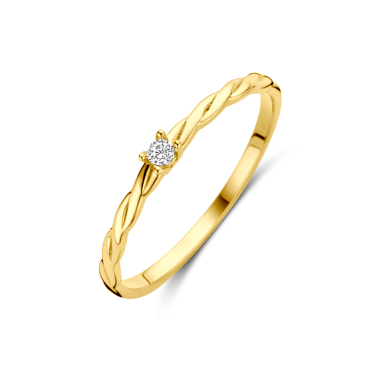 14K Geelgoud Ring Met Zirkonia 4031606 - PansiteNederland.nl