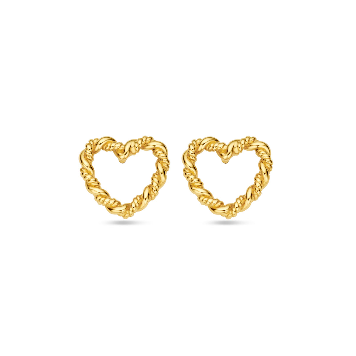 14K Geelgoud Oorknoppen Hart 10 Mm 4031652 - PansiteNederland.nl