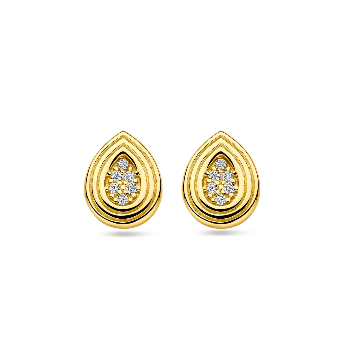 14K Geelgoud Oorknoppen Zikonia 9 Mm 4031682 - PansiteNederland.nl