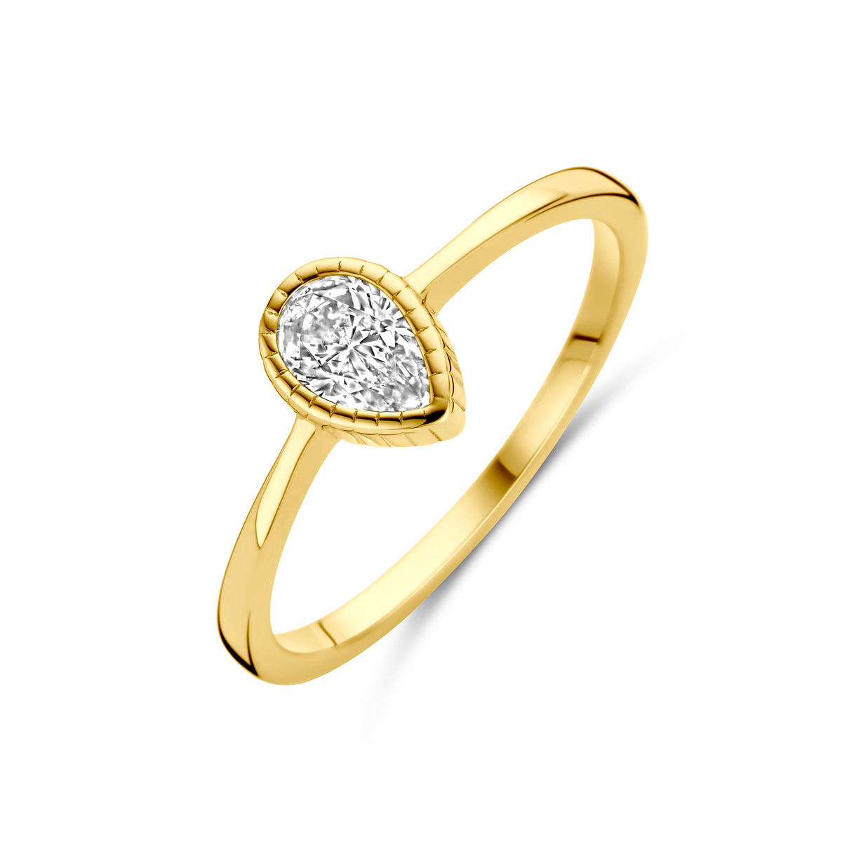 14K Geelgoud Ring Met Zirkonia 4031699 - PansiteNederland.nl
