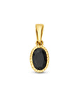 14K geelgoud hanger zwart zirkonia 14 mm 4031726 - PansiteNederland.nl