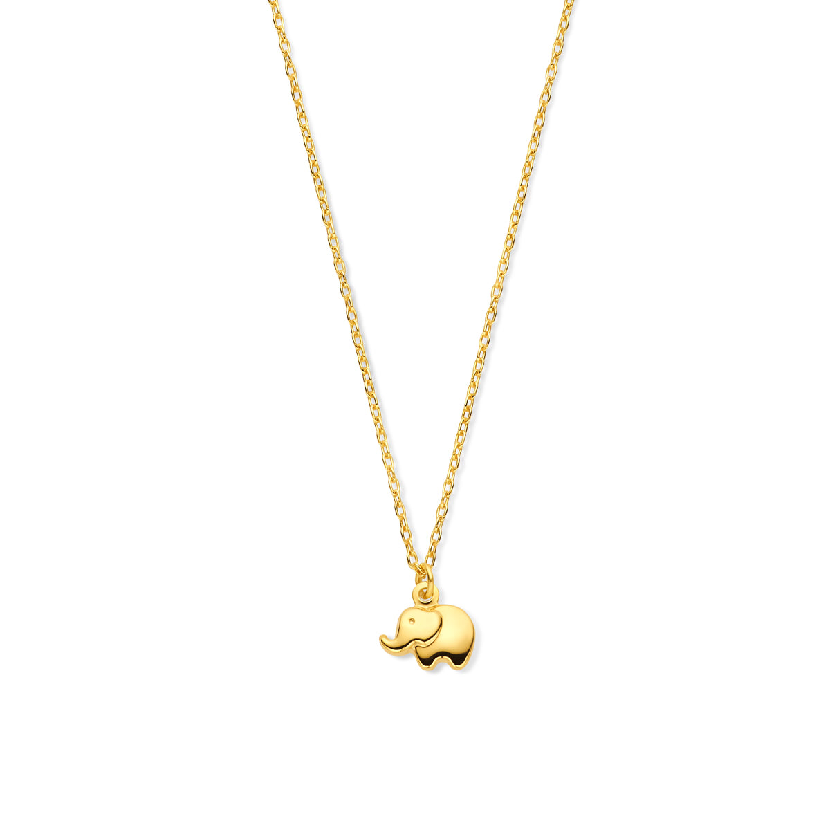 14K geelgoud collier olifant 36 + 2 + 2 cm 4031843 - PansiteNederland.nl