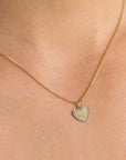 Zinzi Gold 14 krt gouden hanger met glanzend hartje van 10mm en met chique witgouden parelrand ZGH364-10 (zonder collier) - PansiteNederland.nl
