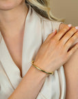 ZINZI gold plated bangle armband glad 5mm met scharnier ZIA2754G