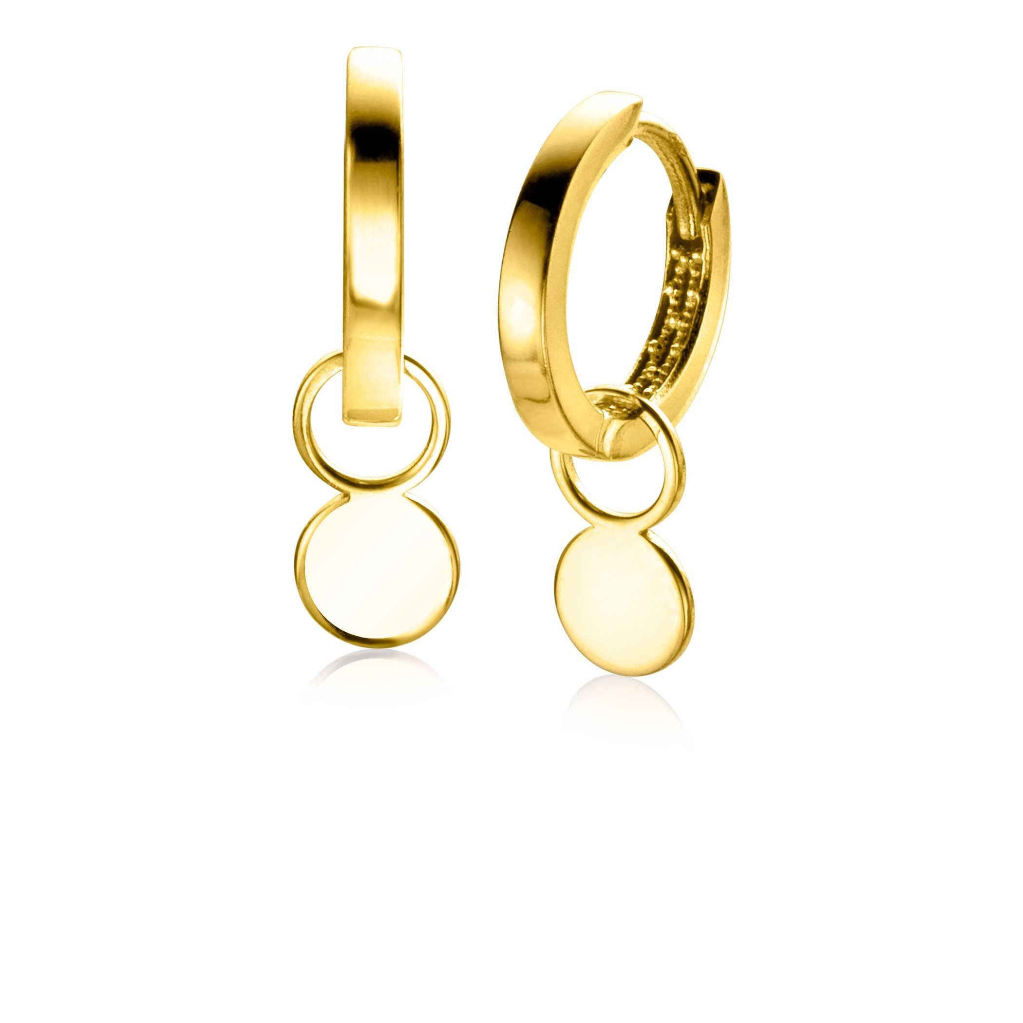 ZINZI 14K Gouden Oorbedels ZGCH388 zilver