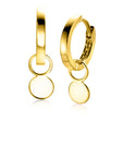 Zinzi Gold 14 krt gouden oorbedels glad rond 5,5mm ZGCH388 (zonder oorringen)