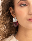 Sparkling Jewels Oorbellen | Flora Push Back Sparkling Jewels Oorbellen Silver - CZ EAS38 - PansiteNederland.nl