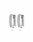 Zilveren gerhodineerde klapoorringen zirkonia 16,5 mm - 1341118