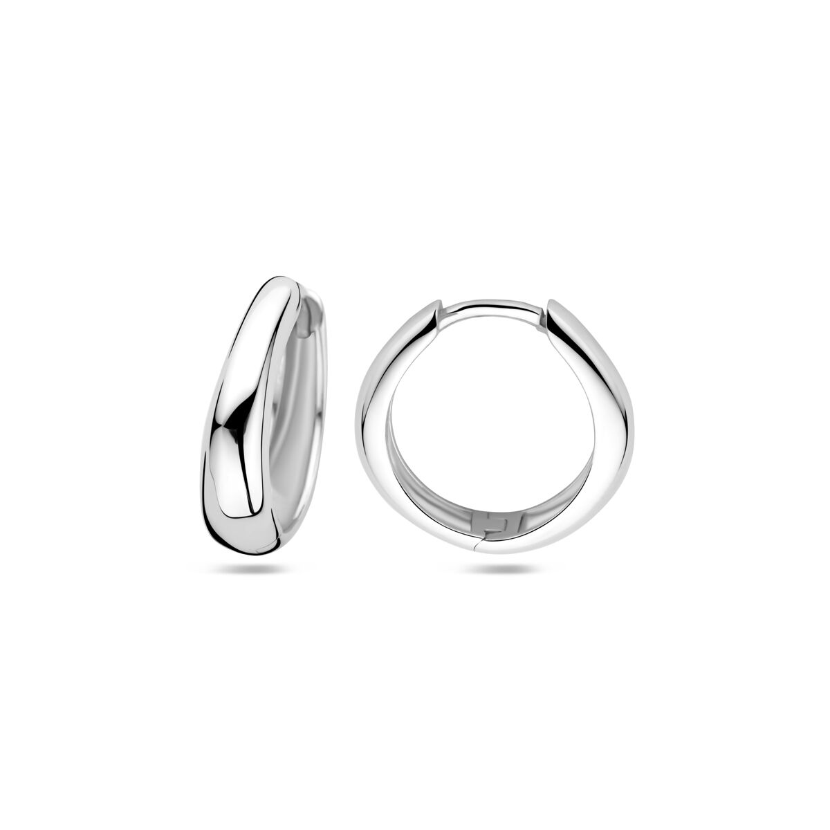 Zilveren gerhodineerde klapoorringen 16,5 mm - 1340782