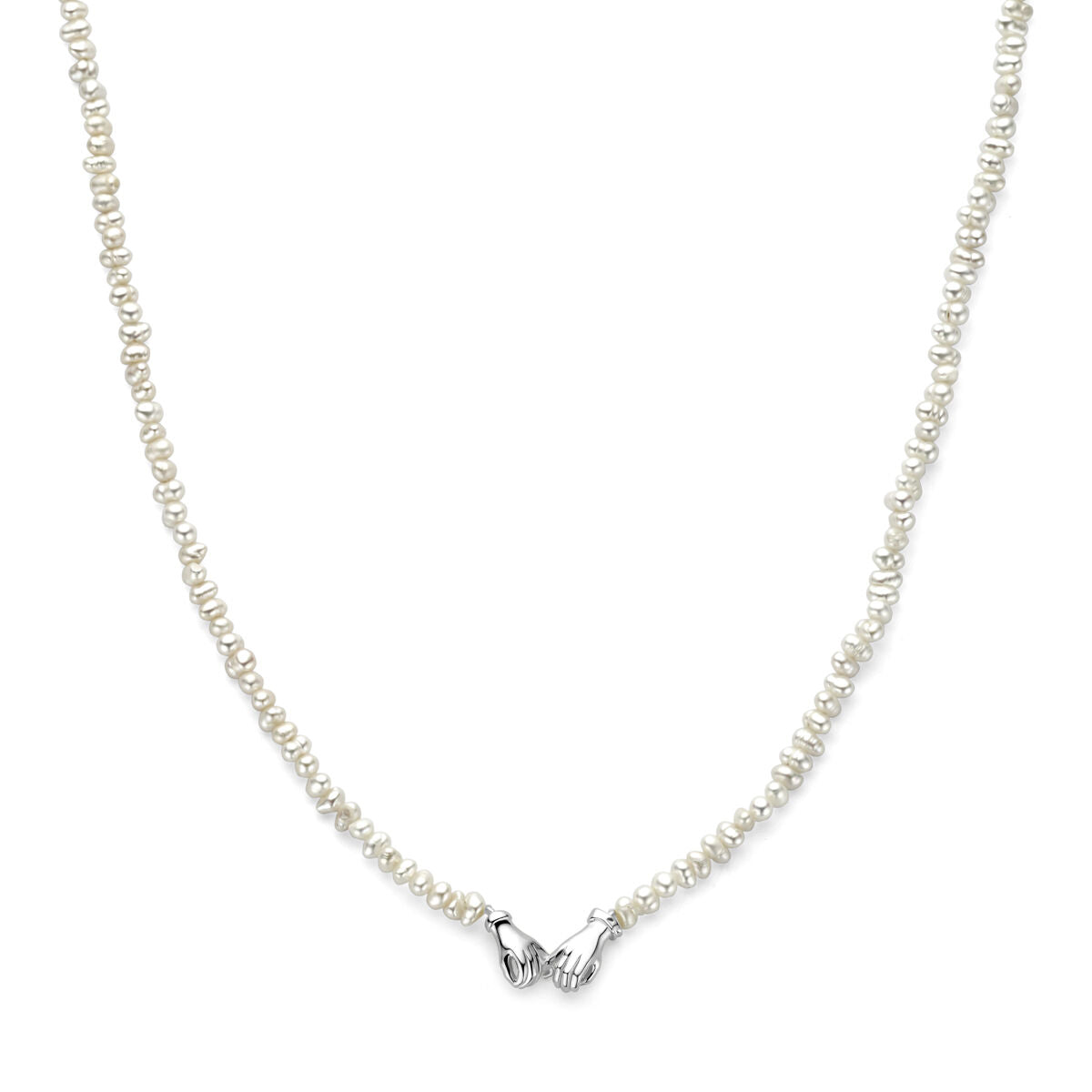 Fantasy Collection Collier parels 40 + 5 cm zilver