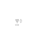 Zilveren gerhodineerde flat back piercing zirkonia 3,5 x 4,0 mm - 1340820