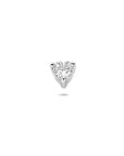 Zilveren gerhodineerde flat back piercing zirkonia 3,5 x 4,0 mm - 1340820