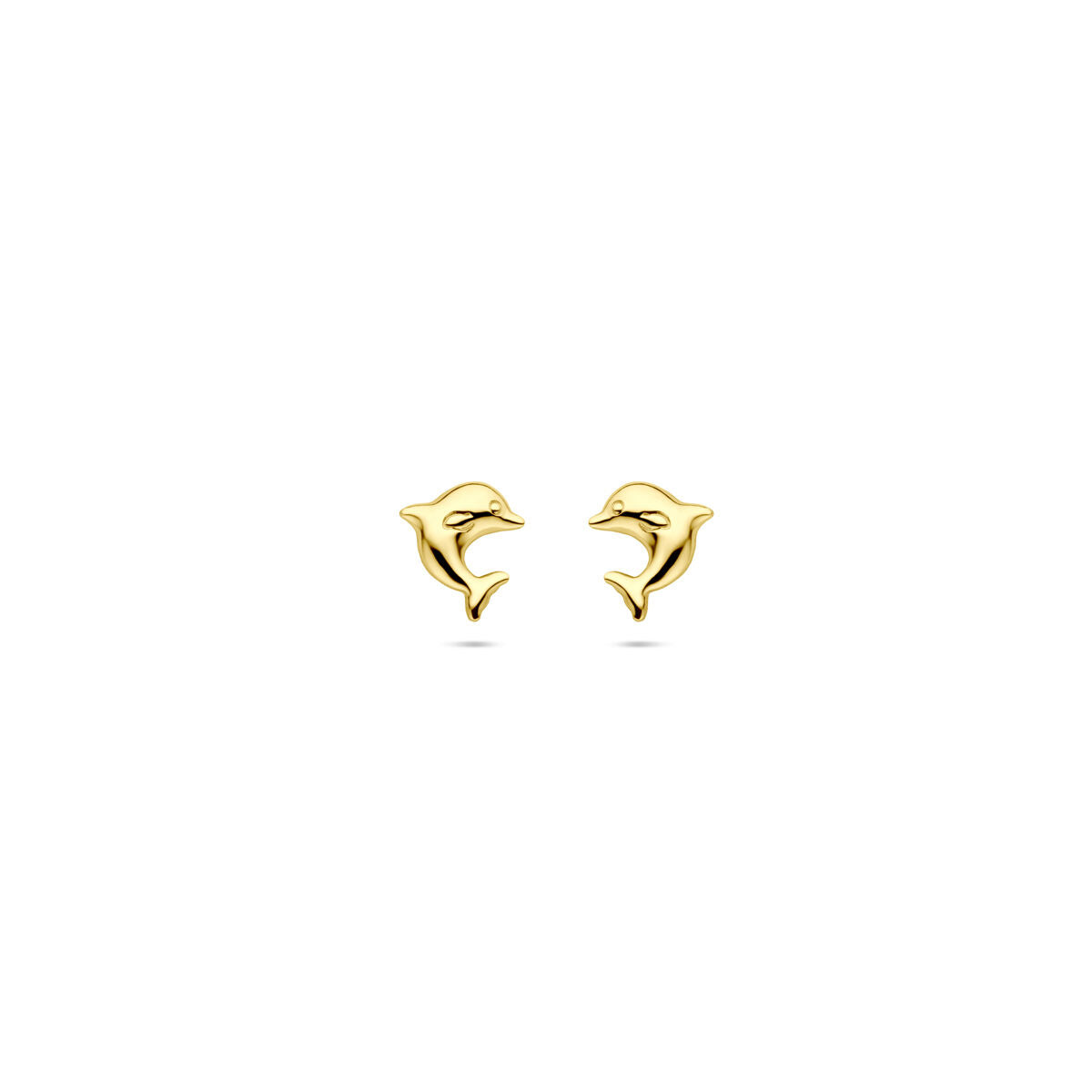 14K geelgouden oorknoppen dolfijn 7 mm - 4033469