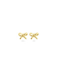 14K geelgouden oorknoppen strik 4,5 mm - 4034107