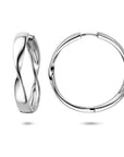 Zilveren gerhodineerde klapoorringen 40 mm - 1341313