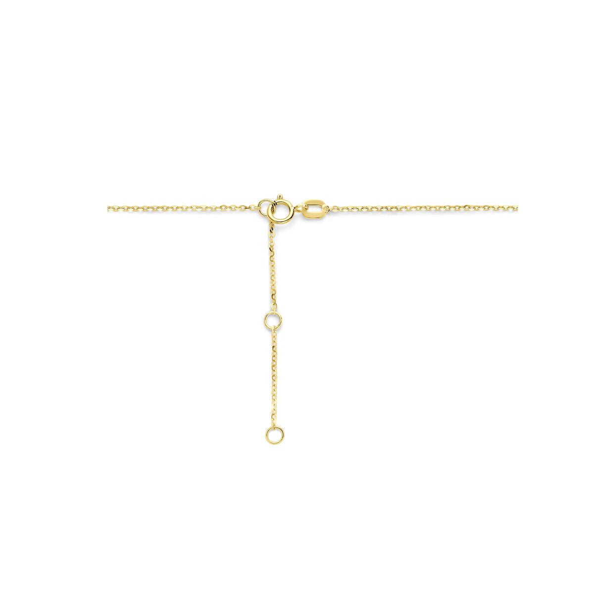 Fantasy Collection Collier hartje zirkonia 40 - 42 - 44 cm 14K geelgoud