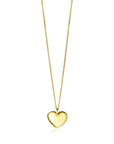 Zinzi gold plated zilveren hanger glad hart voor gravure ZIH2346G20 (zonder collier) - PansiteNederland.nl