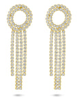 Zilveren vergulde geel oorhangers zirkonia 62 mm 1 micron - 2104059