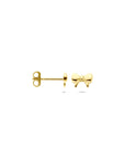14K geelgouden oorknoppen strik 4 mm - 4034110