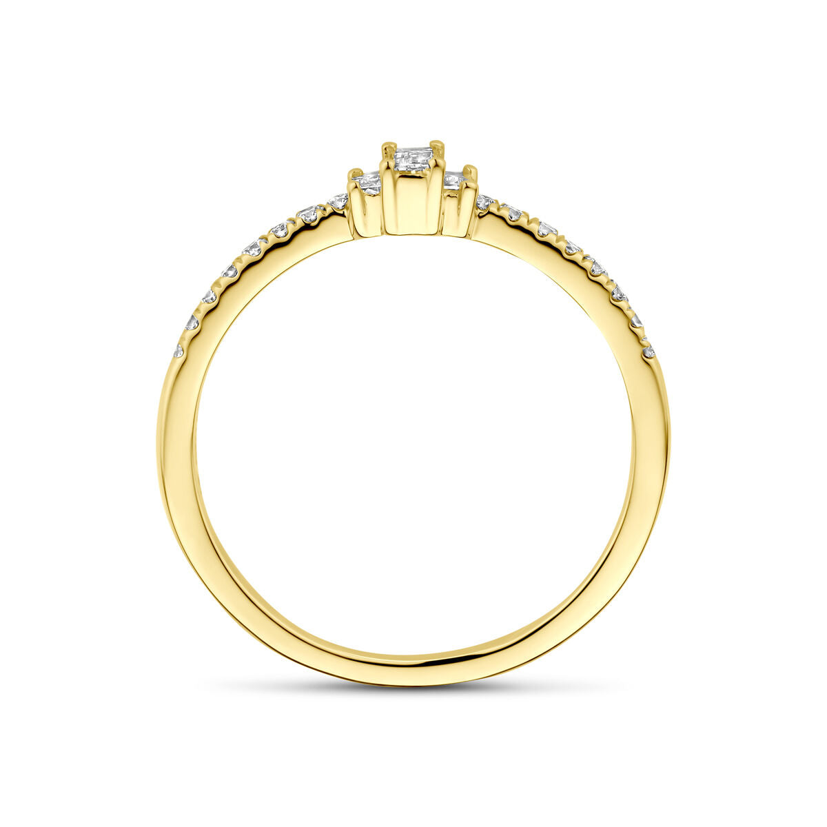 Fantasy Collection Ring lab grown diamant 0.21ct h si 14K geelgoud