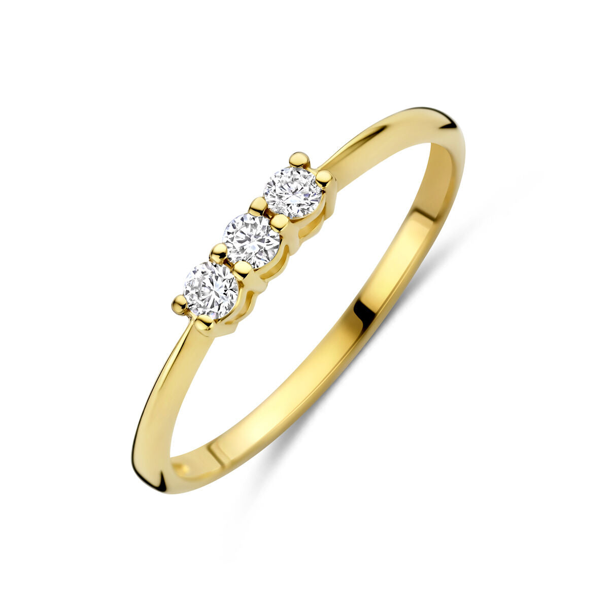 Fantasy Collection Trilogie ring lab grown diamant 0.15ct g vs 14K geelgoud