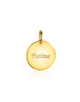 Zinzi gold plated zilveren hanger glad rond plaatje voor gravure ZIH2345G15 (zonder collier) - PansiteNederland.nl
