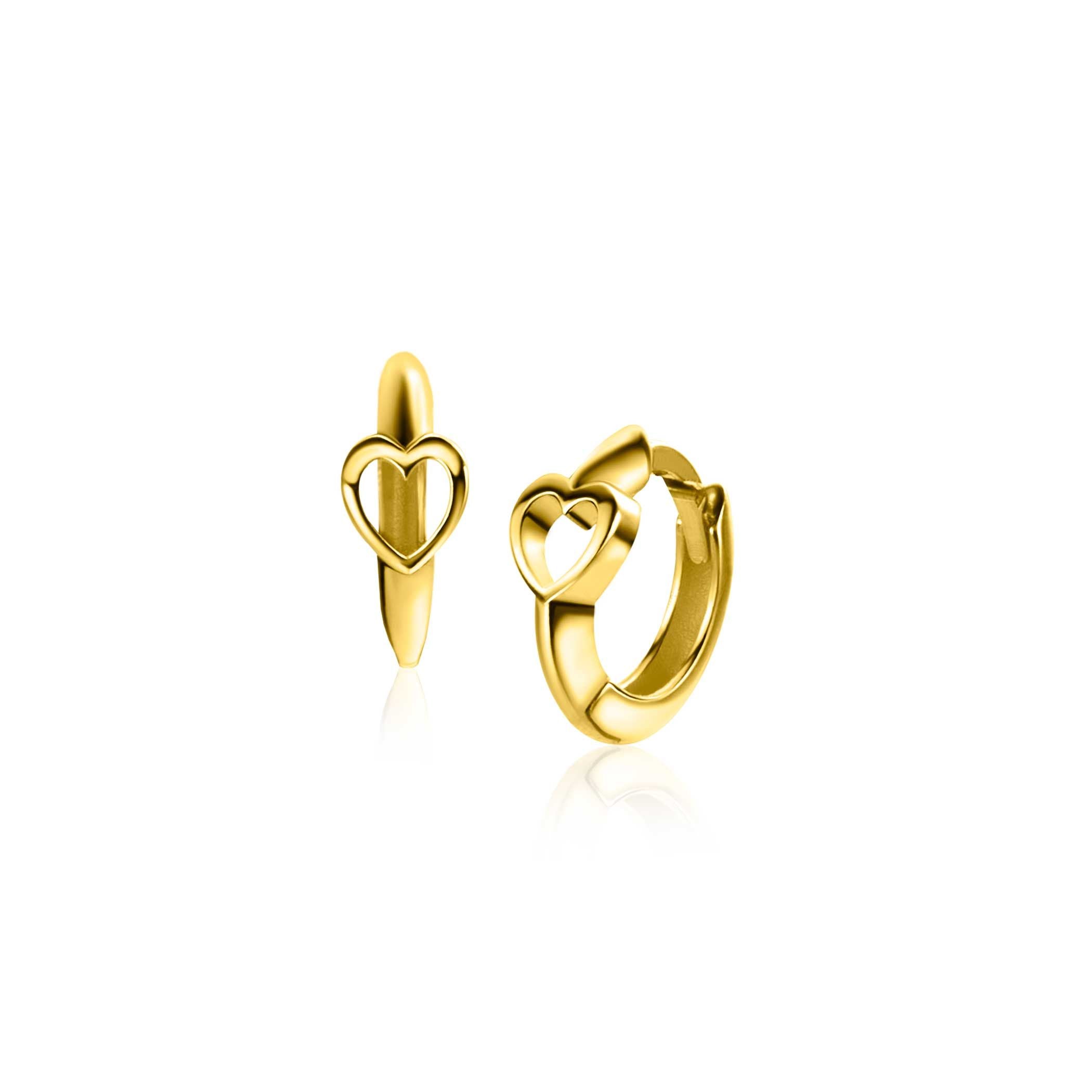 ZINZI 14K Gouden Oorbellen ZGO449 zilver