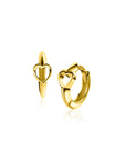 Zinzi Gold 14 krt gouden oorringen met open harten, luxe klapsluiting 10 x 1,6mm ZGO449