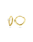 14K geelgouden klapoorringen zirkonia 10,5 mm - 4034099