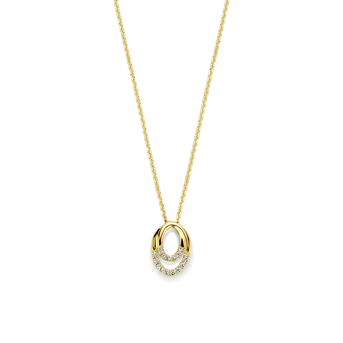 Fantasy Collection Collier zirkonia 40 - 42 - 44 cm 14K geelgoud