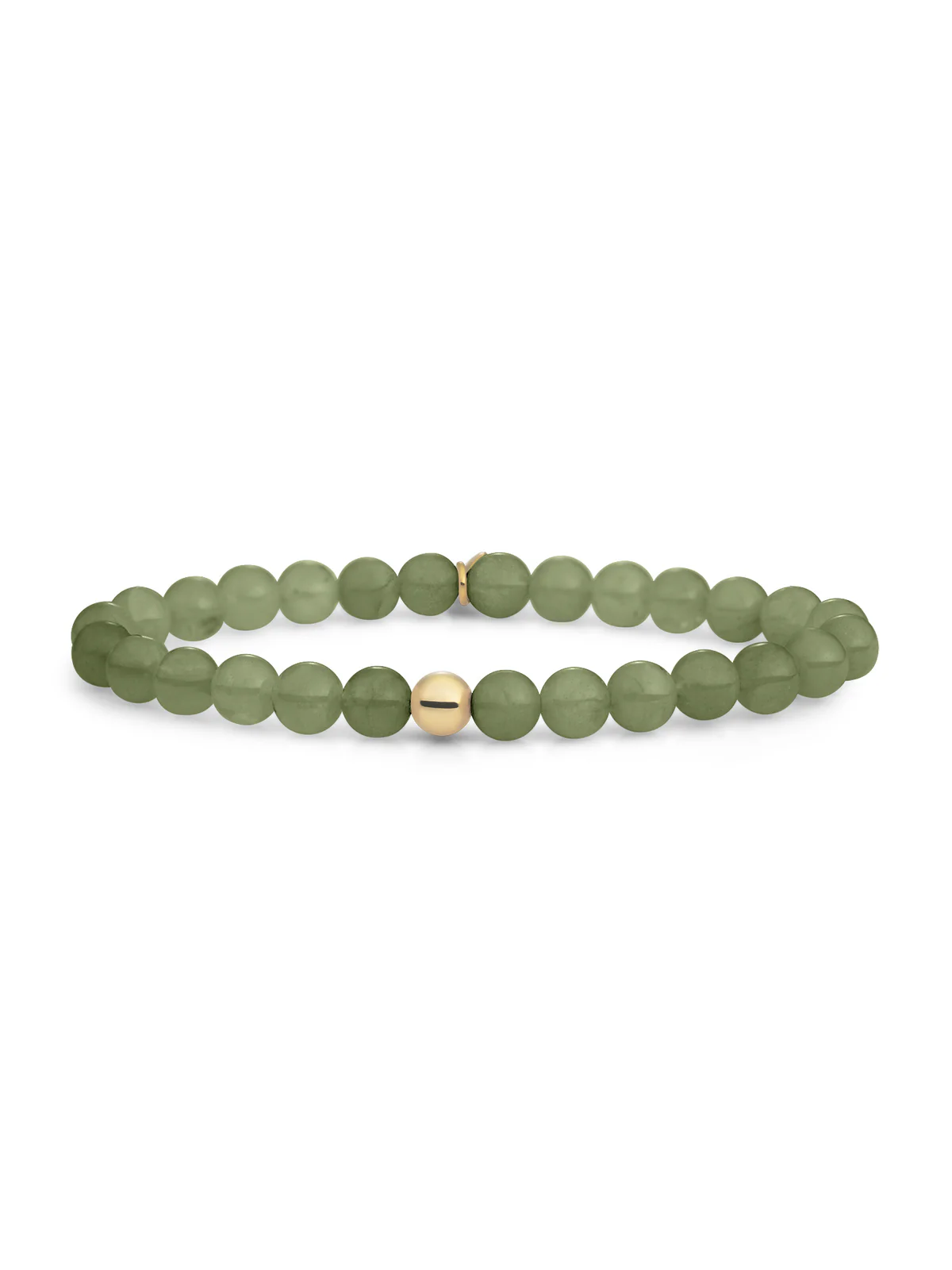 Sparkling Jewels armband Lime Jade Saturn large - Gold - 6mm SBG-GEM64-ADD-6MM - PansiteNederland.nl