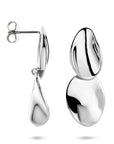 Zilveren gerhodineerde oorhangers 32 mm - 1341093