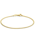 14k Geelgouden gourmette armband 4-zijdes geslepen 1,7 mm 4027305