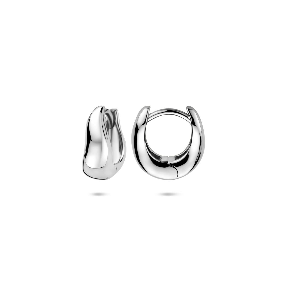 Zilveren gerhodineerde klapoorringen 12 mm - 1340980