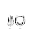 Zilveren gerhodineerde klapoorringen 12 mm - 1340980