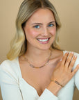 ZINZI zilveren bicolor armband met ovale schakels 7mm ZIA2752