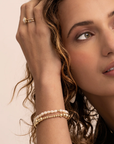 Sparkling Jewels Armband Pearl Saturn small - Gold 4mm SBG-PEARL-ADD-4MM - PansiteNederland.nl