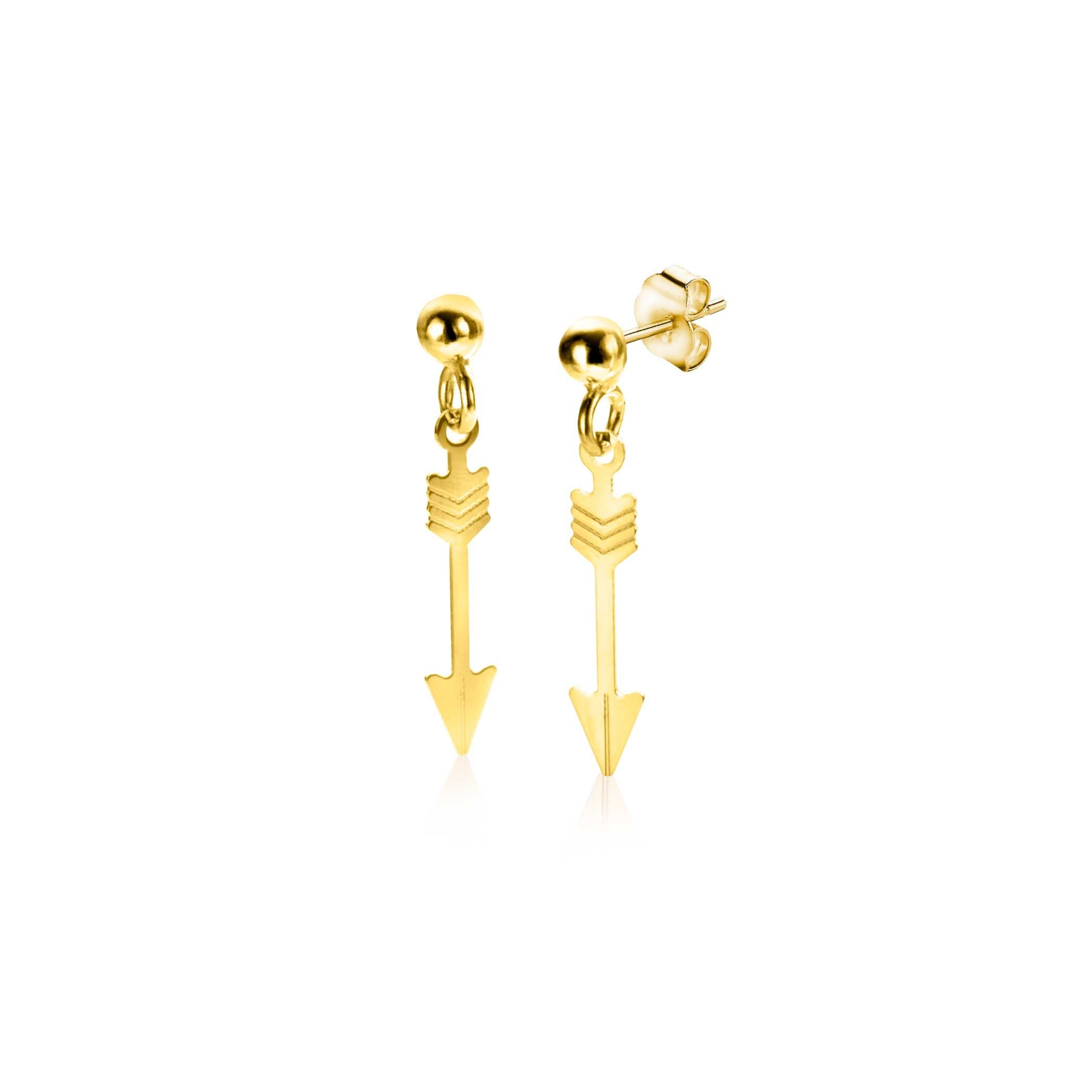 ZINZI 14K Gouden Oorknoppen ZGO383 zilver oorbellen