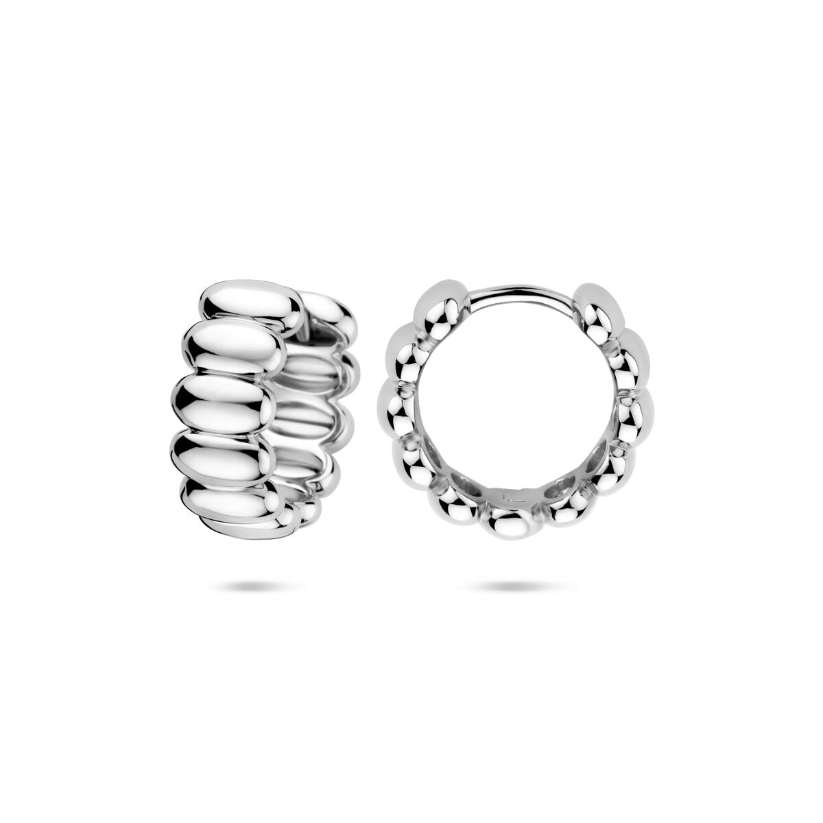Zilveren gerhodineerde klapoorringen 15,5 mm - 1340990