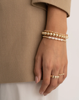 Sparkling Jewels Armband Pearl Universe - Gold 3mm SBG-PEARL-3MM-LINE