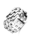Zilveren Gerhodineerde Ring Schakel 1341094